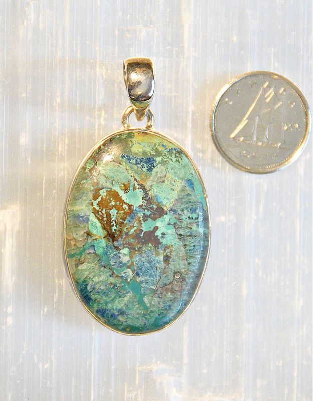 Shattuckite B Pendant Sterling Silver