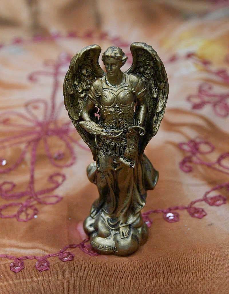 Archangel Gabriel Golden Statue  2 1/3&quot; x 1 1/2&quot; x 4 7/8