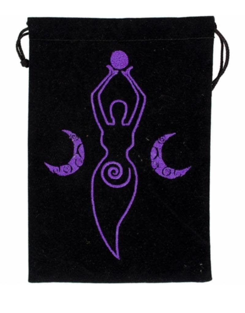 Moon Goddess Velvet Tarot Bag 5&quot; x  7&quot;