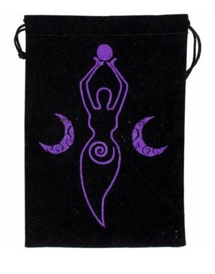 Moon Goddess Velvet Tarot Bag 5&quot; x  7&quot;