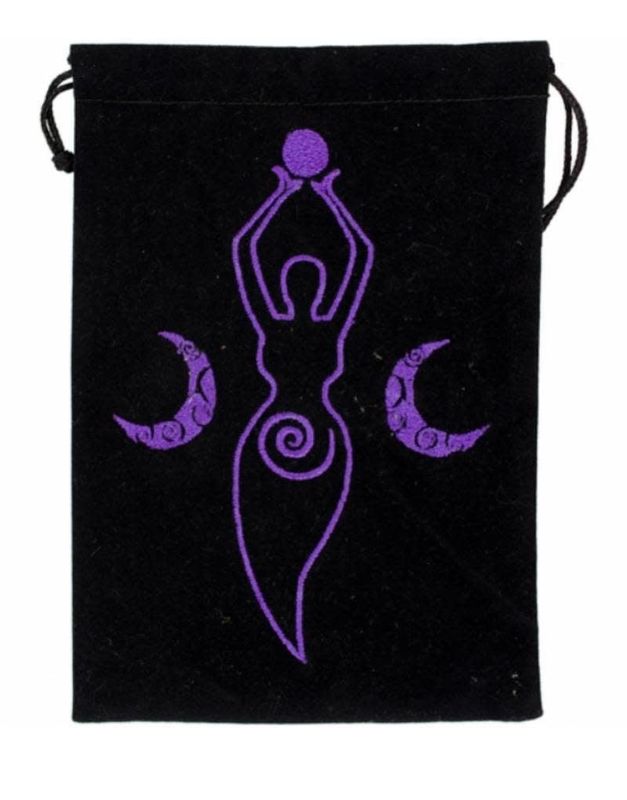 Moon Goddess Velvet Tarot Bag 5&quot; x  7&quot;