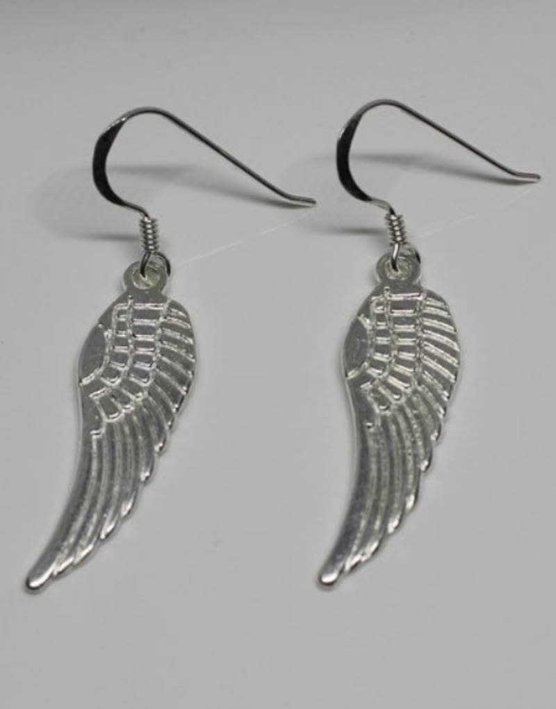 Angel Wings B Sterling Silver Earrings