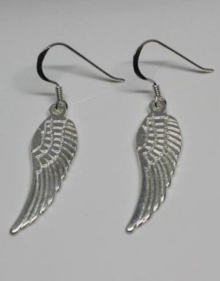 Angel Wings B Sterling Silver Earrings