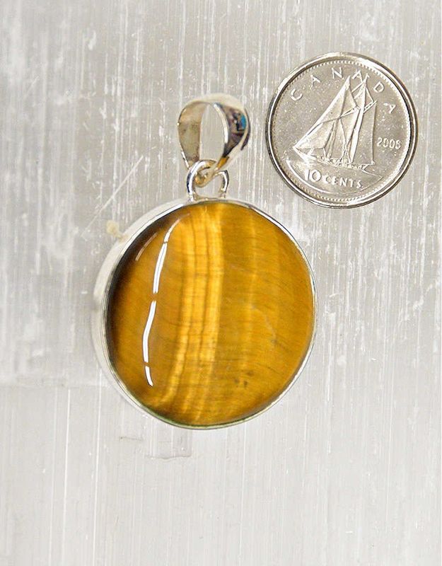 Golden Tiger&#39;s Eye Pendant Sterling Silver