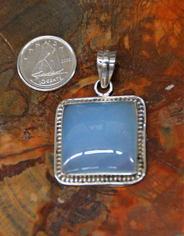 Chalcedony Pendant B Sterling Silver