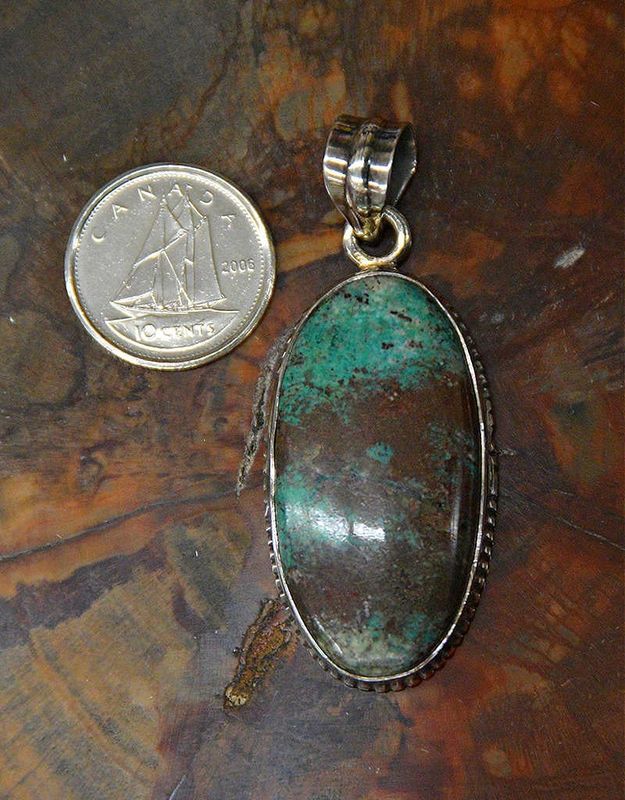 Chrysocolla B Pendant Sterling Silver