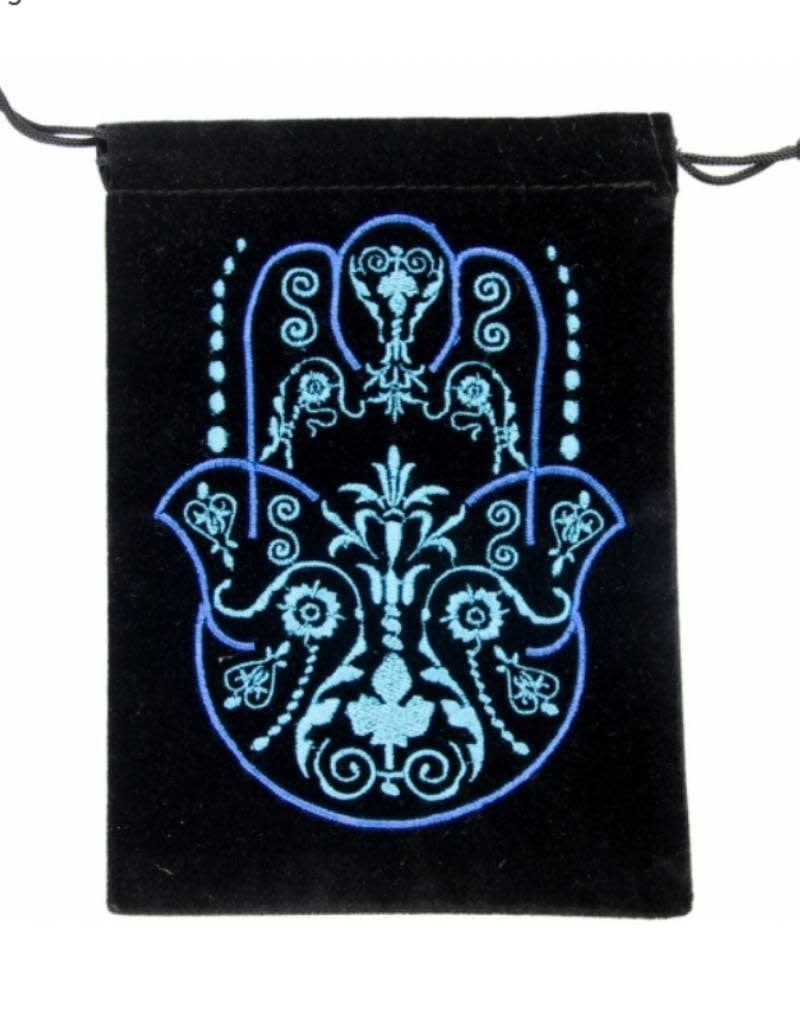Fatima Hand / Hamsa Velvet Tarot Bag 5&quot; x  7&quot;