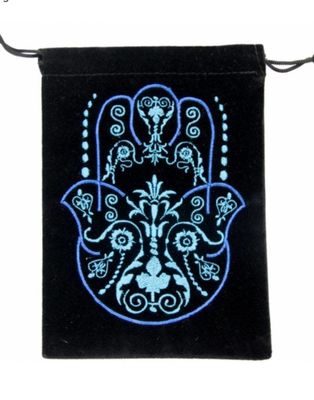 Fatima Hand / Hamsa Velvet Tarot Bag 5&quot; x  7&quot;