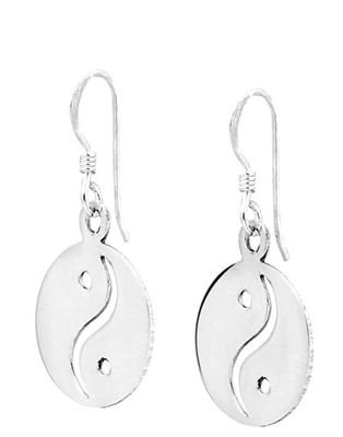 Yin Yang Sterling Silver Earrings