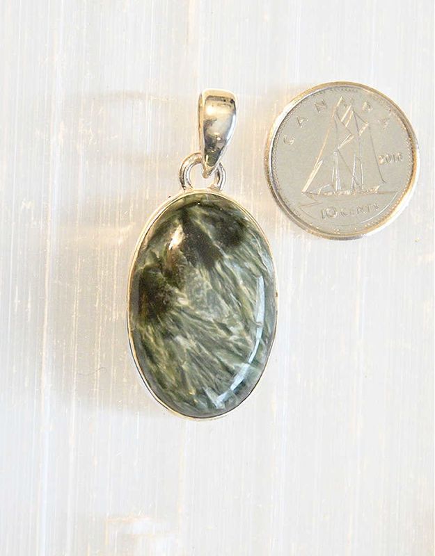Seraphinite Pendant D Sterling Silver