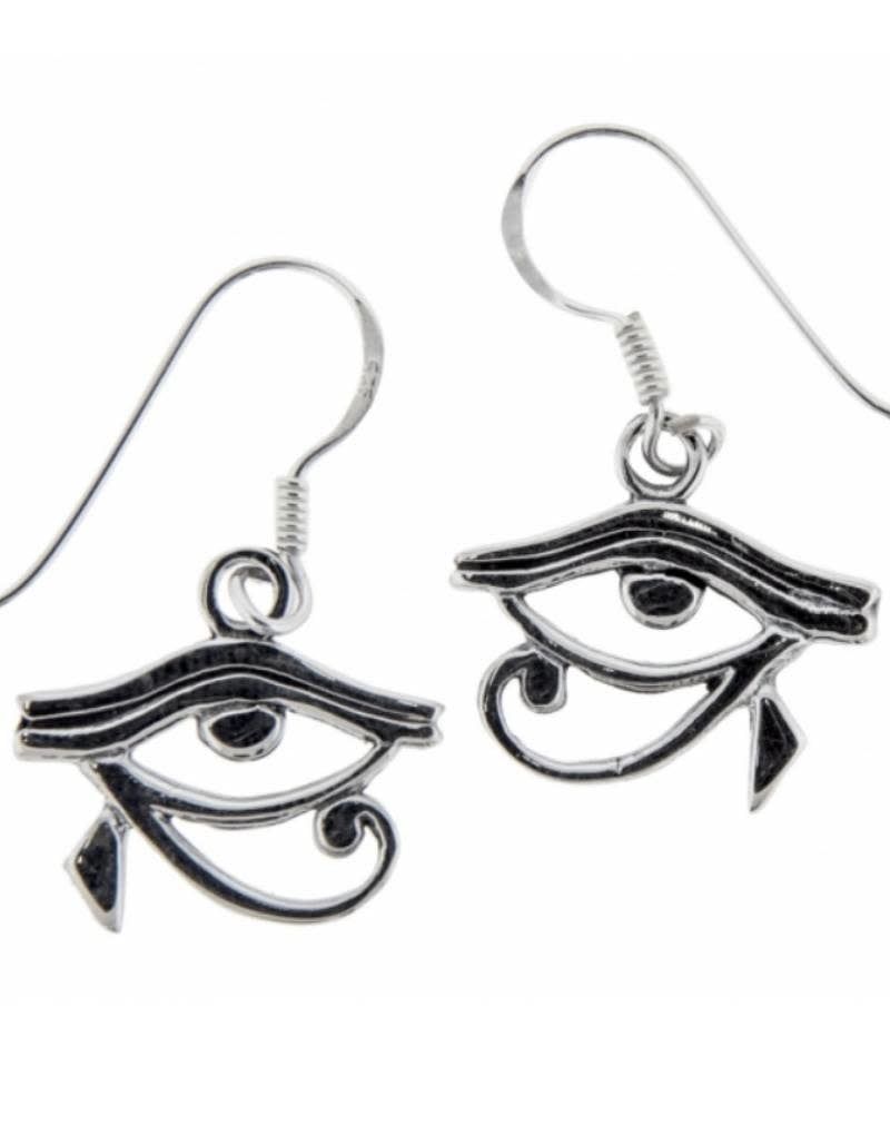 Eye of Horus Sterling Silver Earrings
