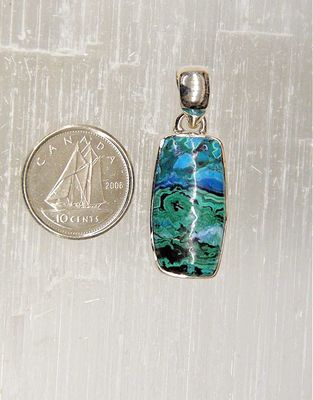 Azurite &amp; Malachite Pendant C Sterling Silver
