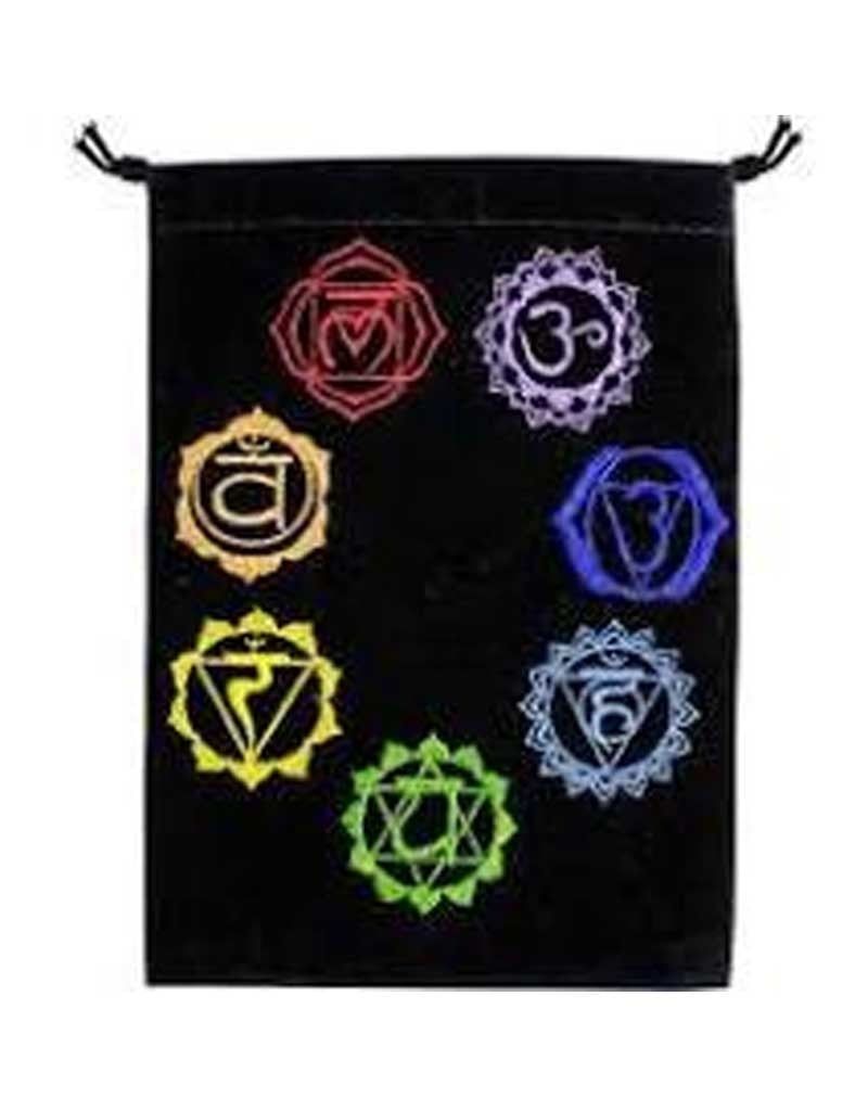 Velvet Tarot Bag Chakras 5&quot; x  7&quot;