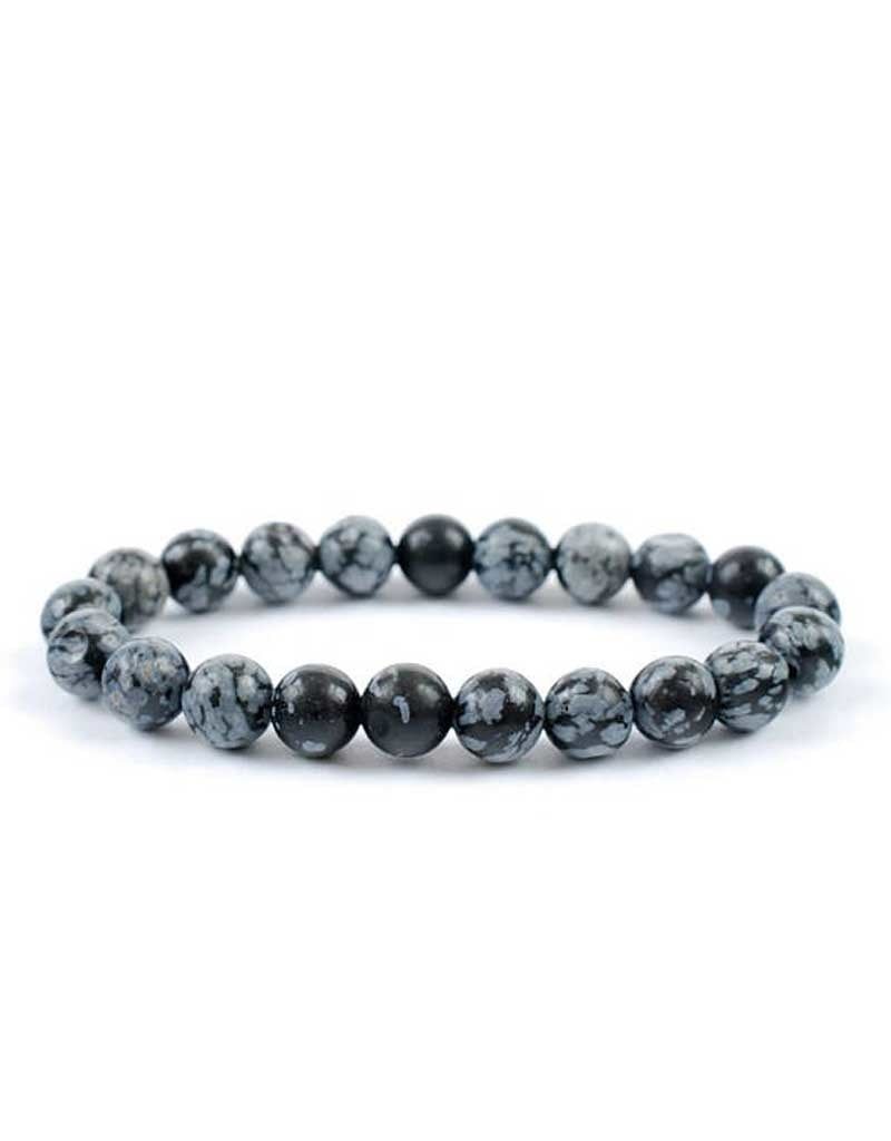 Snowflake Obsidian 8MM Bracelet