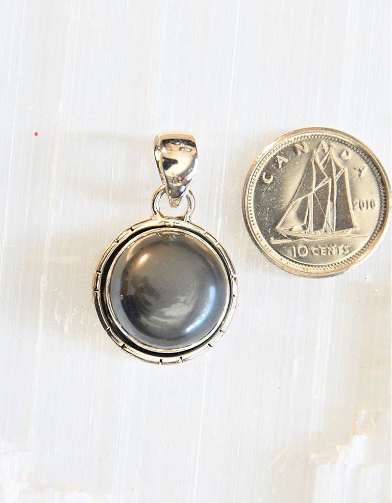 Hematite B Pendant Sterling Silver