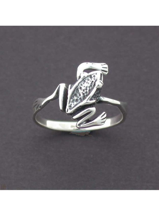 Frog Sterling Silver Ring - Size 5