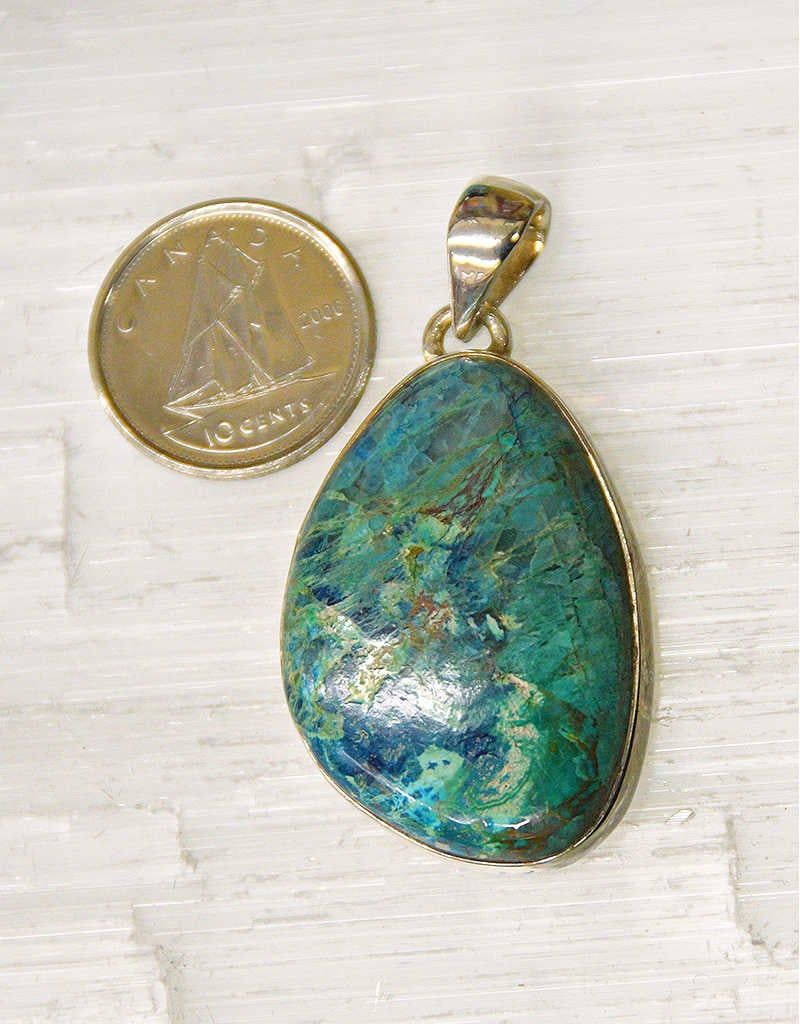 Shattuckite C Pendant Sterling Silver