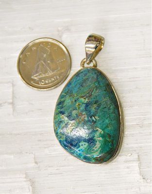 Shattuckite C Pendant Sterling Silver