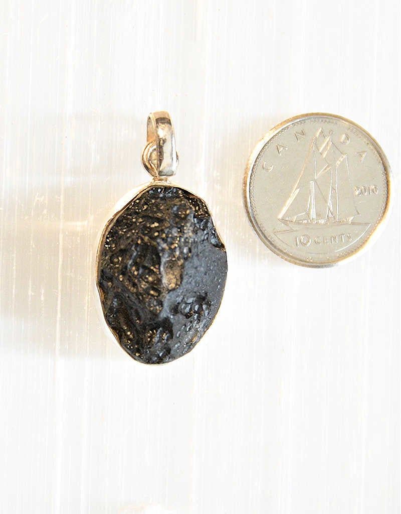 Tektite Pendant Sterling Silver