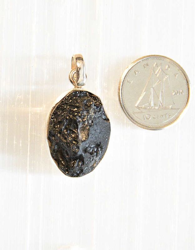 Tektite Pendant Sterling Silver