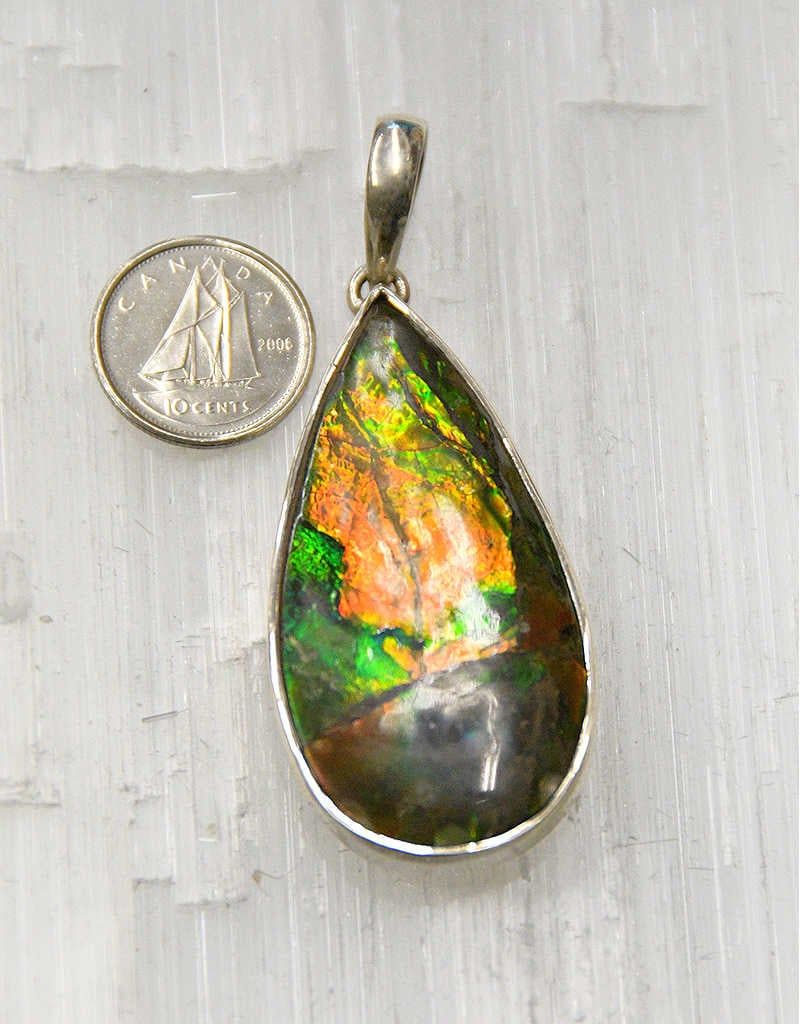 Ammolite C Pendant Sterling Silver