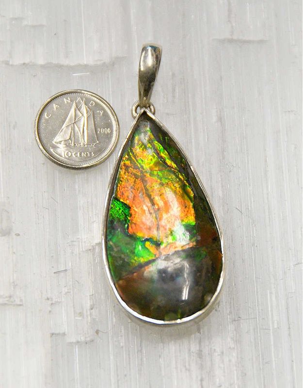 Ammolite C Pendant Sterling Silver