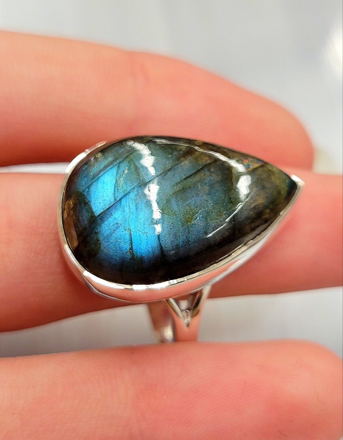 Labradorite Ring C - Size 9 Sterling Silver