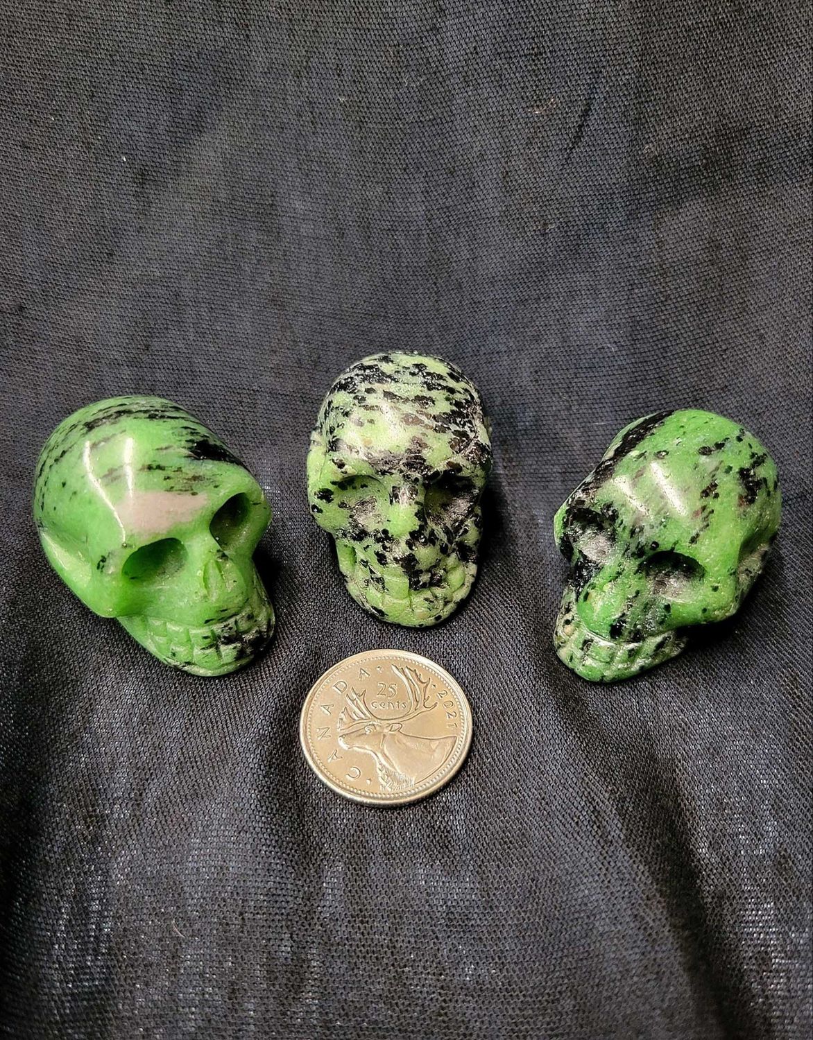 Ruby Zoisite Skulls 1.5&quot; - 1.75&quot;