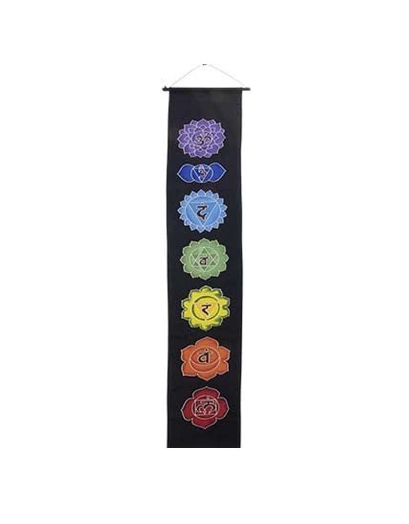Chakra Banner 12&quot; x 62&quot; - Black Background