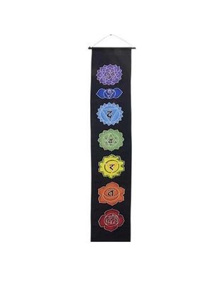 Chakra Banner 12&quot; x 62&quot; - Black Background