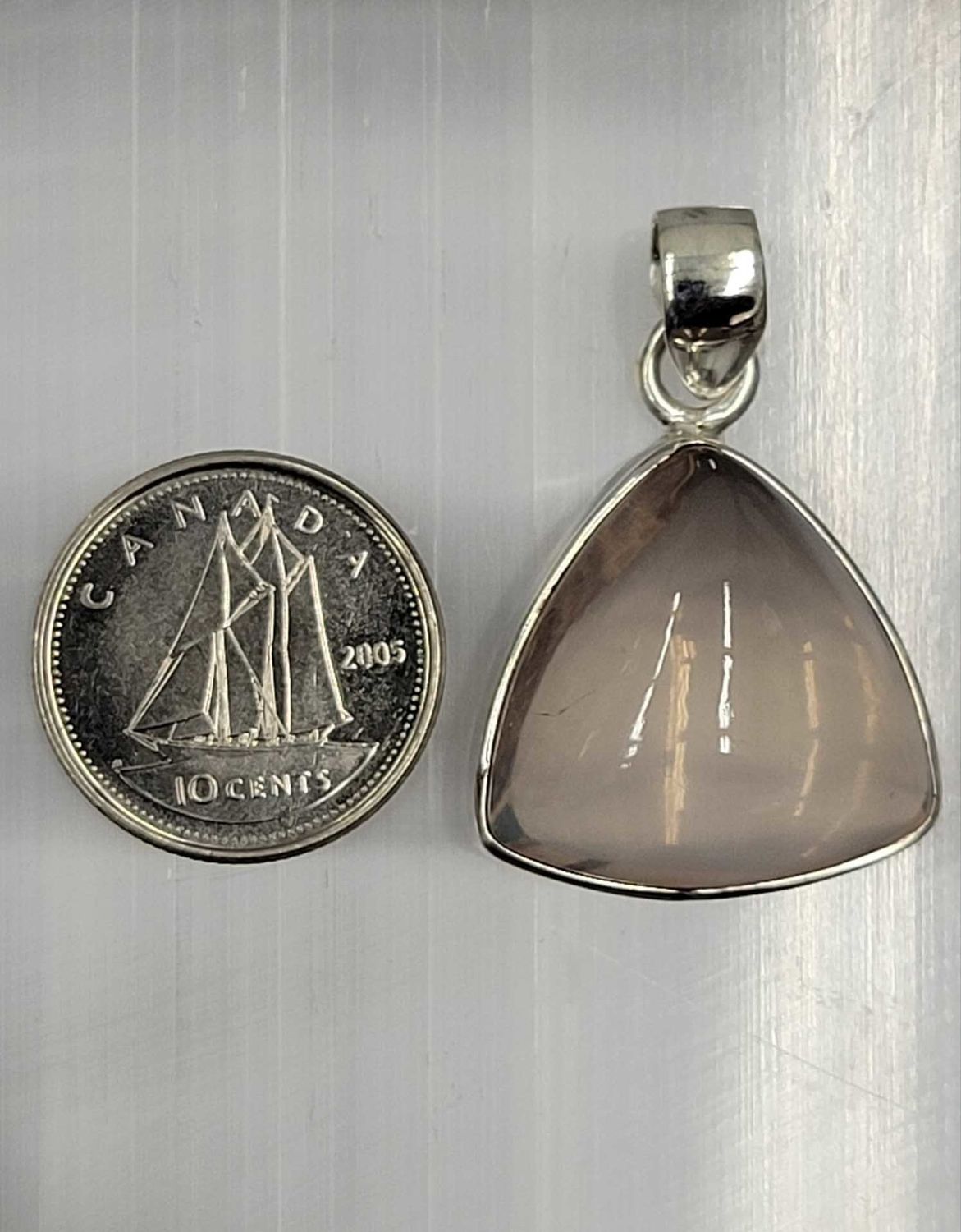 Rose Quartz A Pendant Sterling Silver