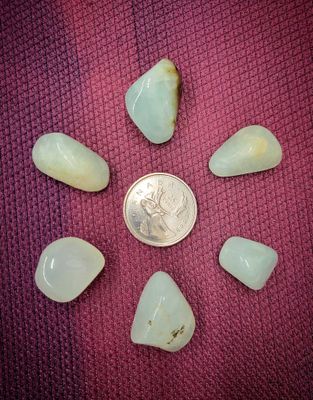 Green Prehnite Tumbled