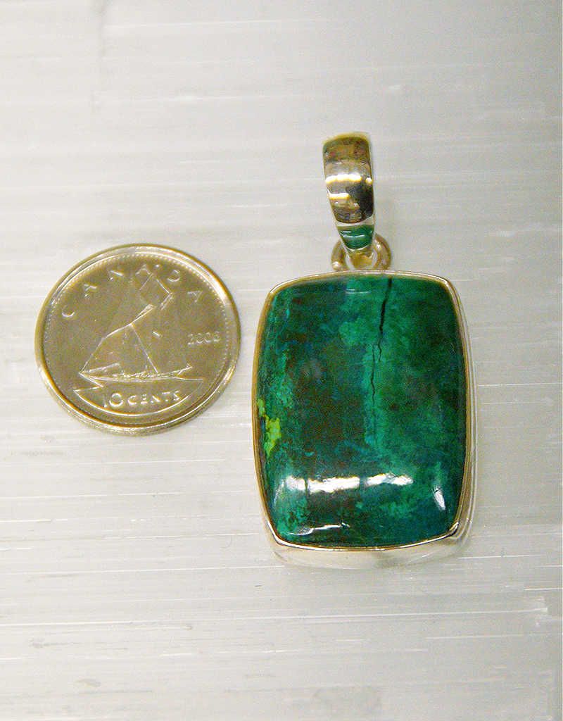 Chrysocolla Pendant C Sterling Silver