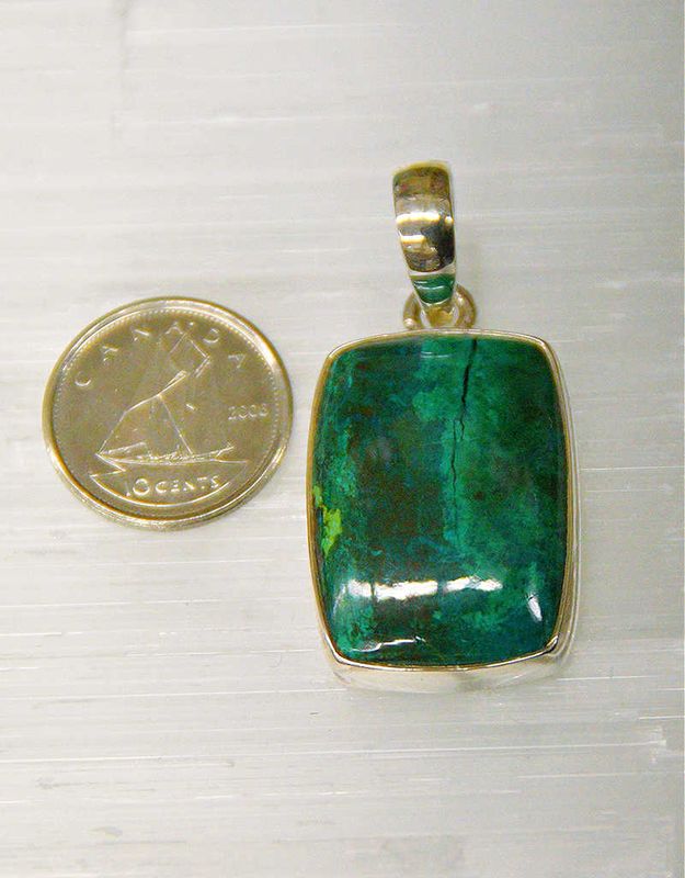 Chrysocolla Pendant C Sterling Silver