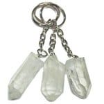 Mineral Keychains - Clear Quartz Point