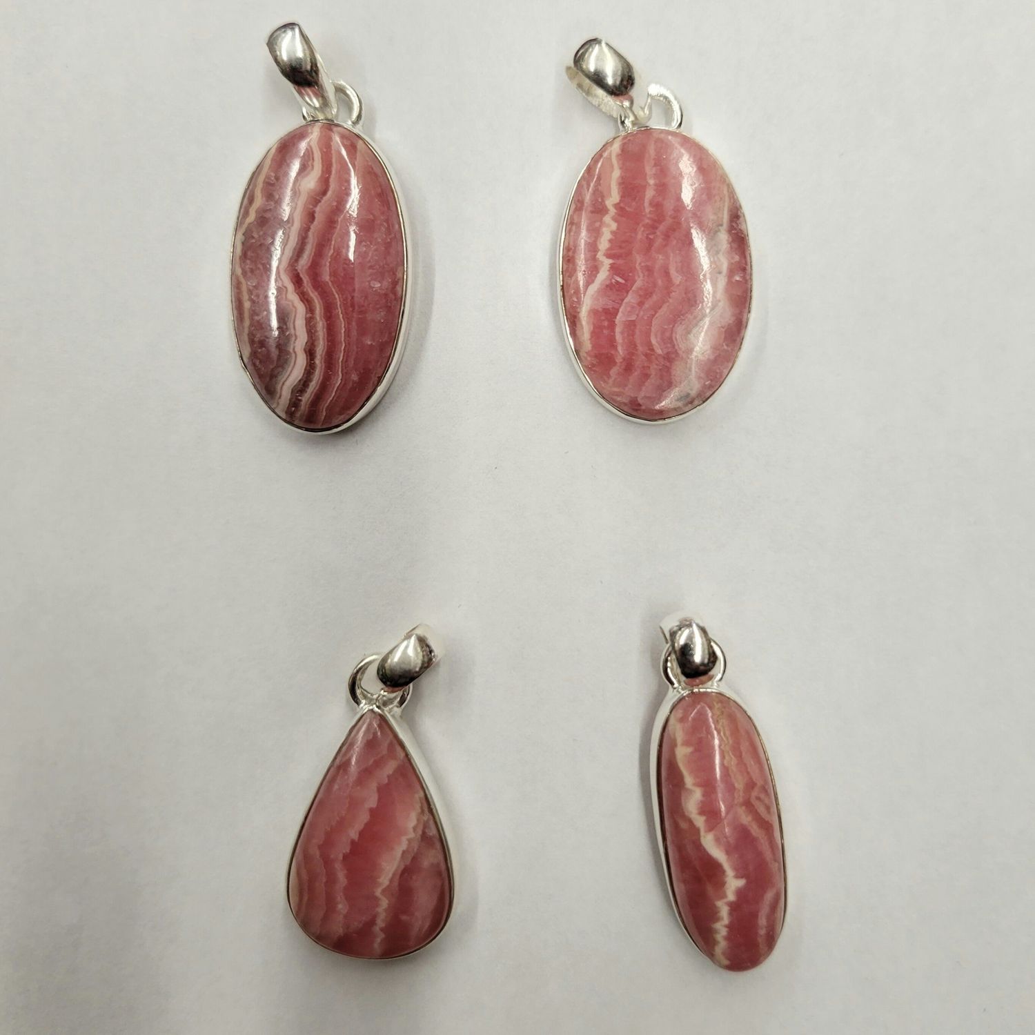 Rhodochrosite Pendant Sterling Silver
