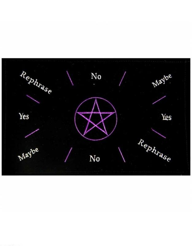 Purple Pentacle Pendulum Velvet Mat 11.5&quot; x  7&quot;