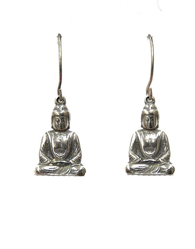 Buddha Pewter Earrings