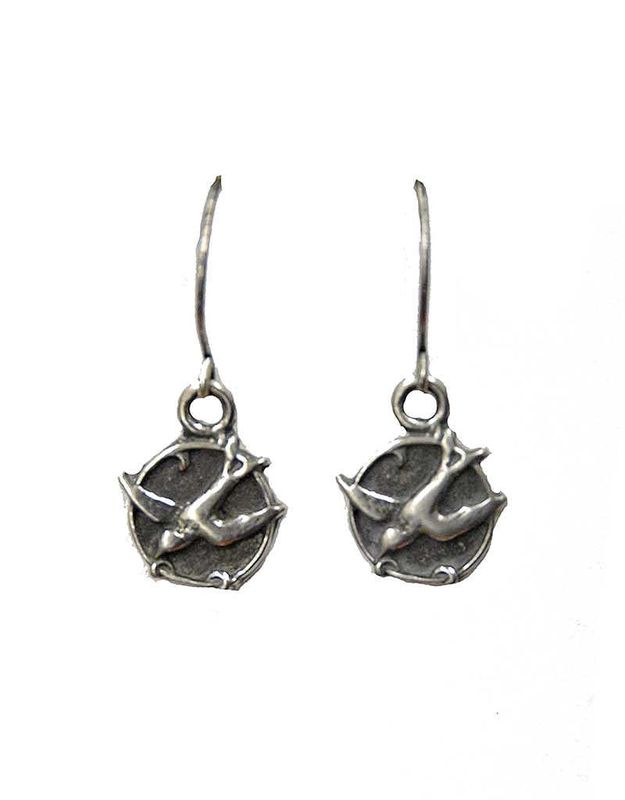 Swallow Pewter Earrings