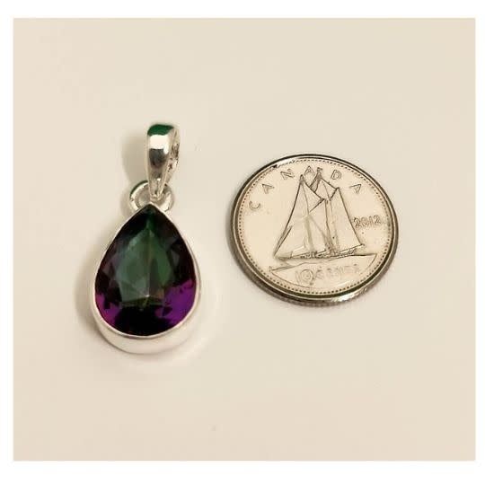 Mystic Topaz Pendant Sterling Silver