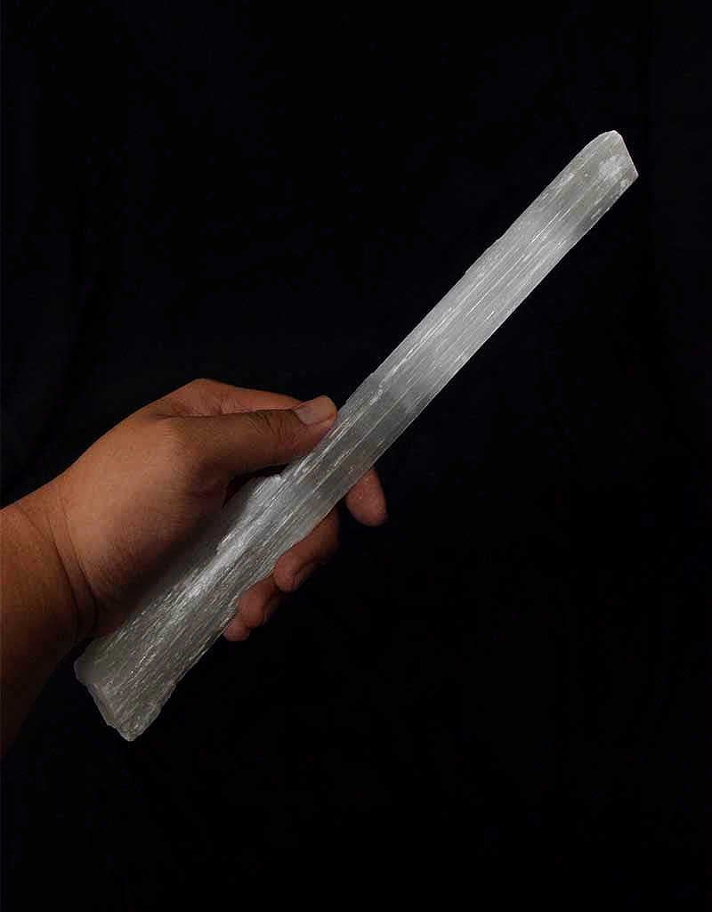 Selenite Raw Rod/Wand 14&quot;