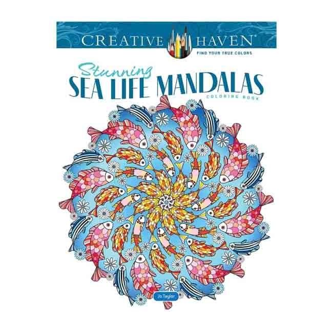 Stunning Sea Life Mandalas Coloring Book by Creative Haven