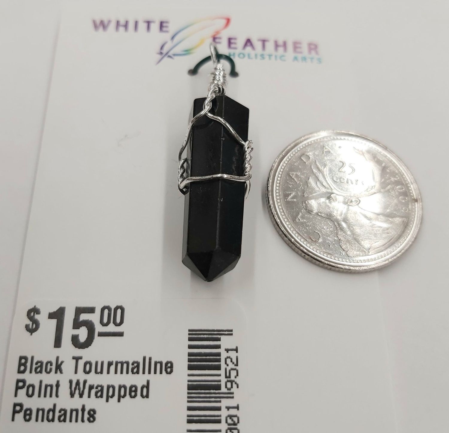 Black Tourmaline Point Wrapped Pendants