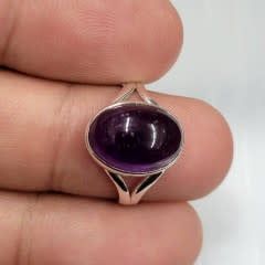 Amethyst Ring A- Size 5 Sterling Silver