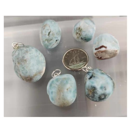 Larimar Tumbled Pendant