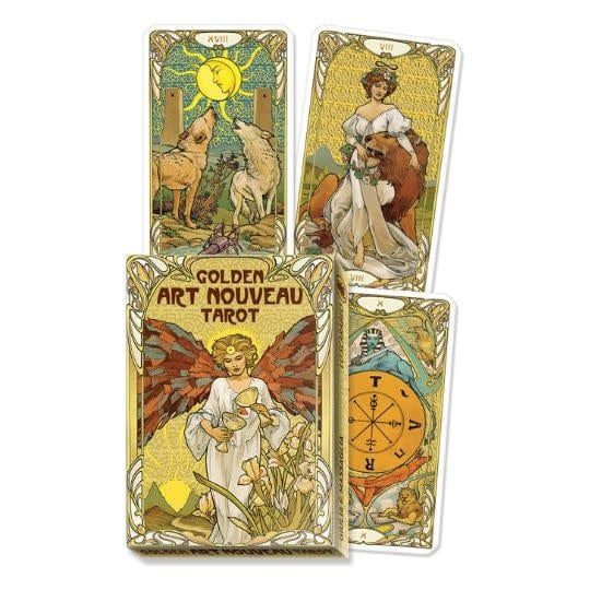 Golden Art Nouveau Grand Trumps Major Arcana Tarot