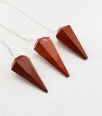 Red Jasper Faceted Pendulum
