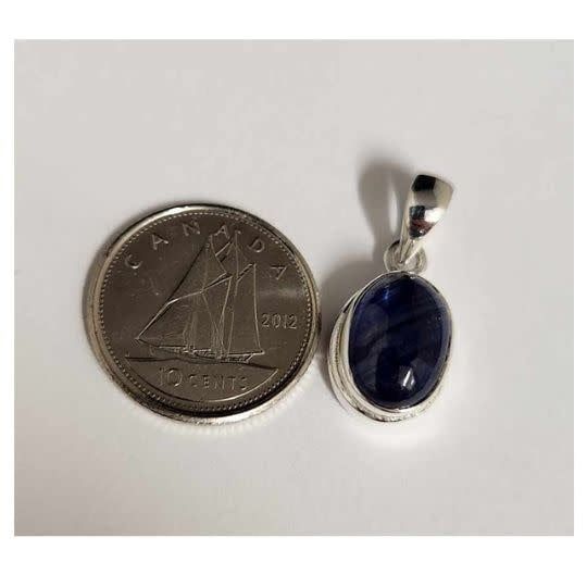 Sapphire Pendant B Sterling Silver