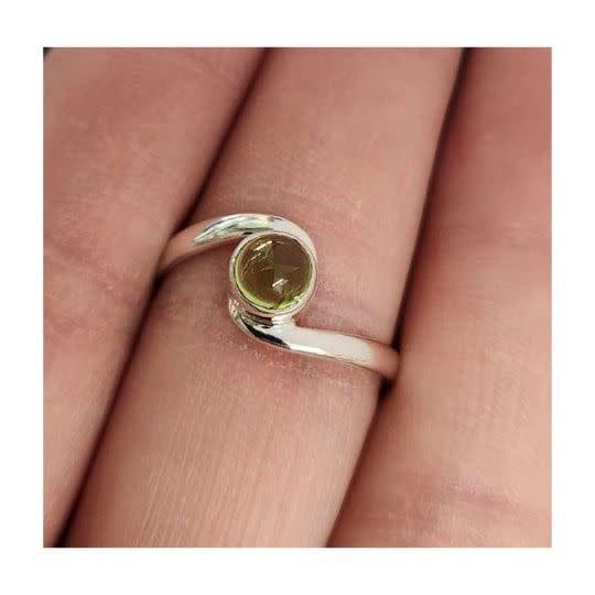 Peridot Ring - Size 10 Sterling Silver