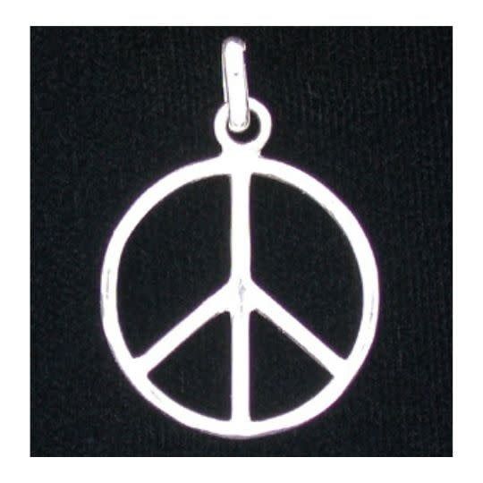 Peace Sign Pendant Sterling Silver